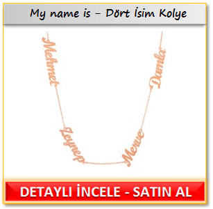 My name is - Dört İsim Kolye