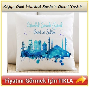 Kişiye Özel İstanbul Seninle Güzel Yastık