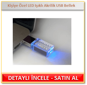 Kişiye Özel LED Işıklı Akrilik USB Bellek