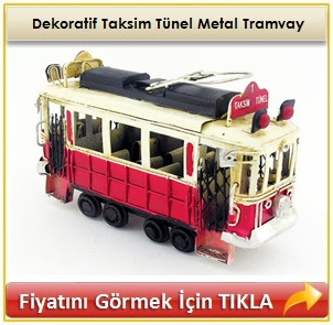 Dekoratif Taksim Tünel Metal Tramvay