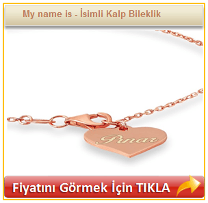 My name is - İsimli Kalp Bileklik